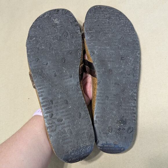 Sundance Leather Slip On Slide Sandals Boho Casual Minimalist Summer Womens 9 - Picture 4 of 5